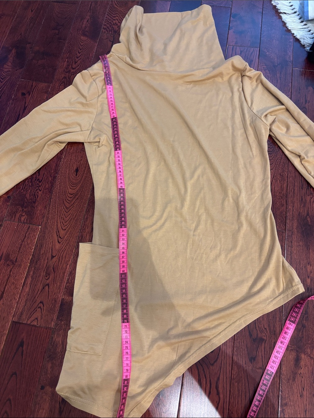 Cozy Mustard Cowl Neck Tunic